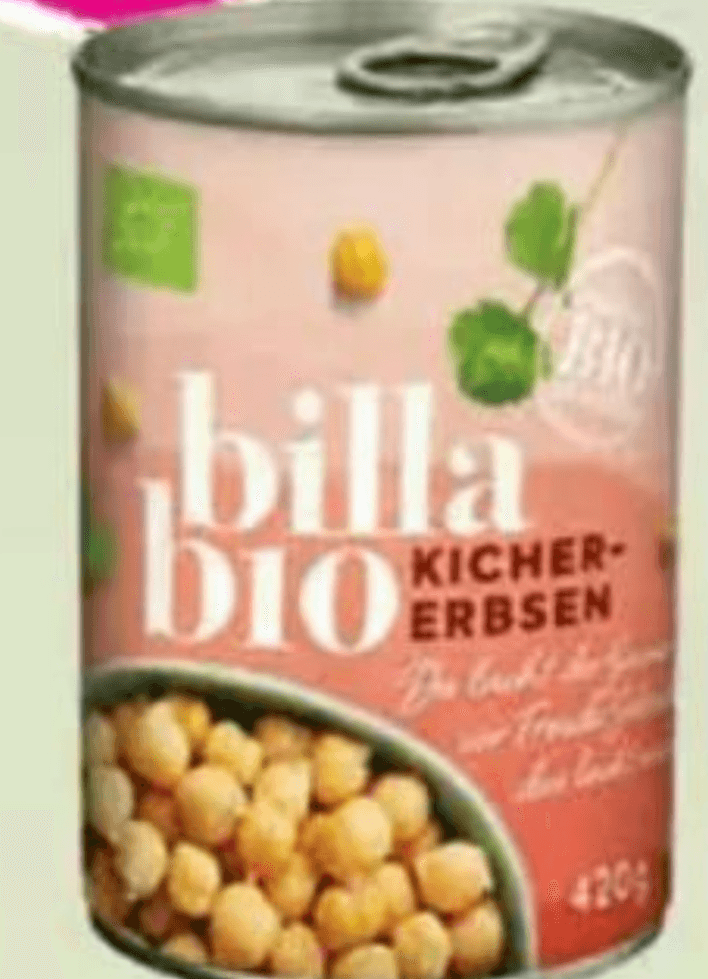 BILLA BIO Slanutak u konzervi 420 g - Akcija u trgovini Bipa