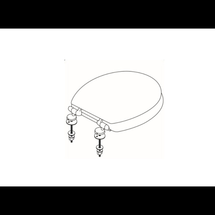 GTL WC daska drvena INOX panti