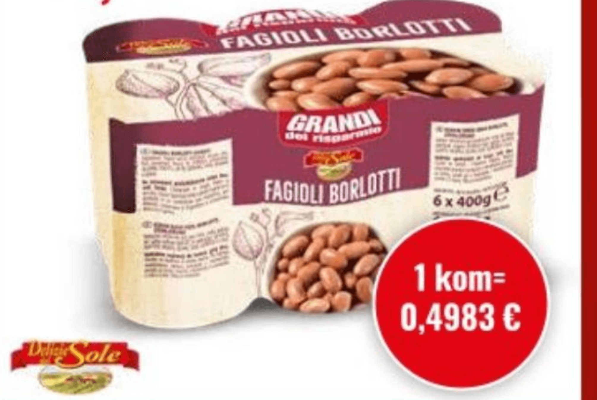 Delisi Sole Šareni grah 6 KOM - Akcija u trgovini Eurospin