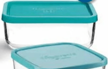 Posuda staklena s poklopcem 1 kom