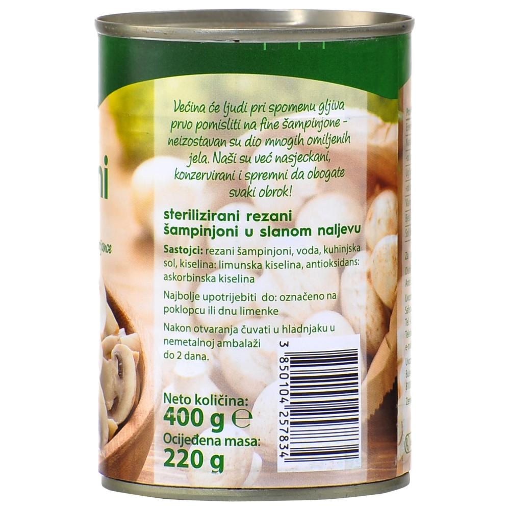Podravka Šampinjoni rezani 400 g