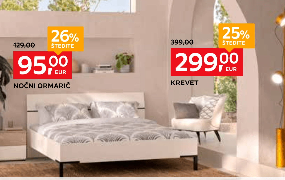 Krevet - Akcija u trgovini Lesnina