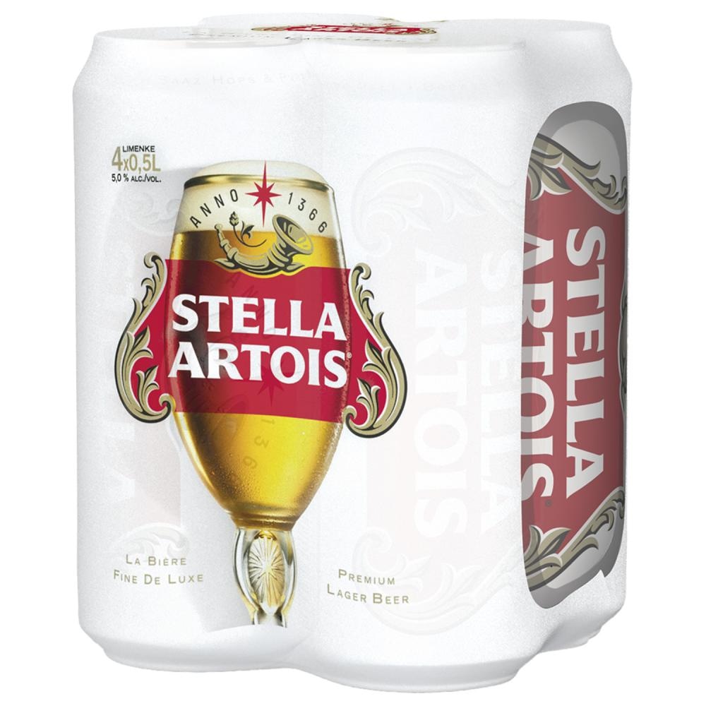 STELLA ARTOIS Svijetlo pivo 4x 0,5 l