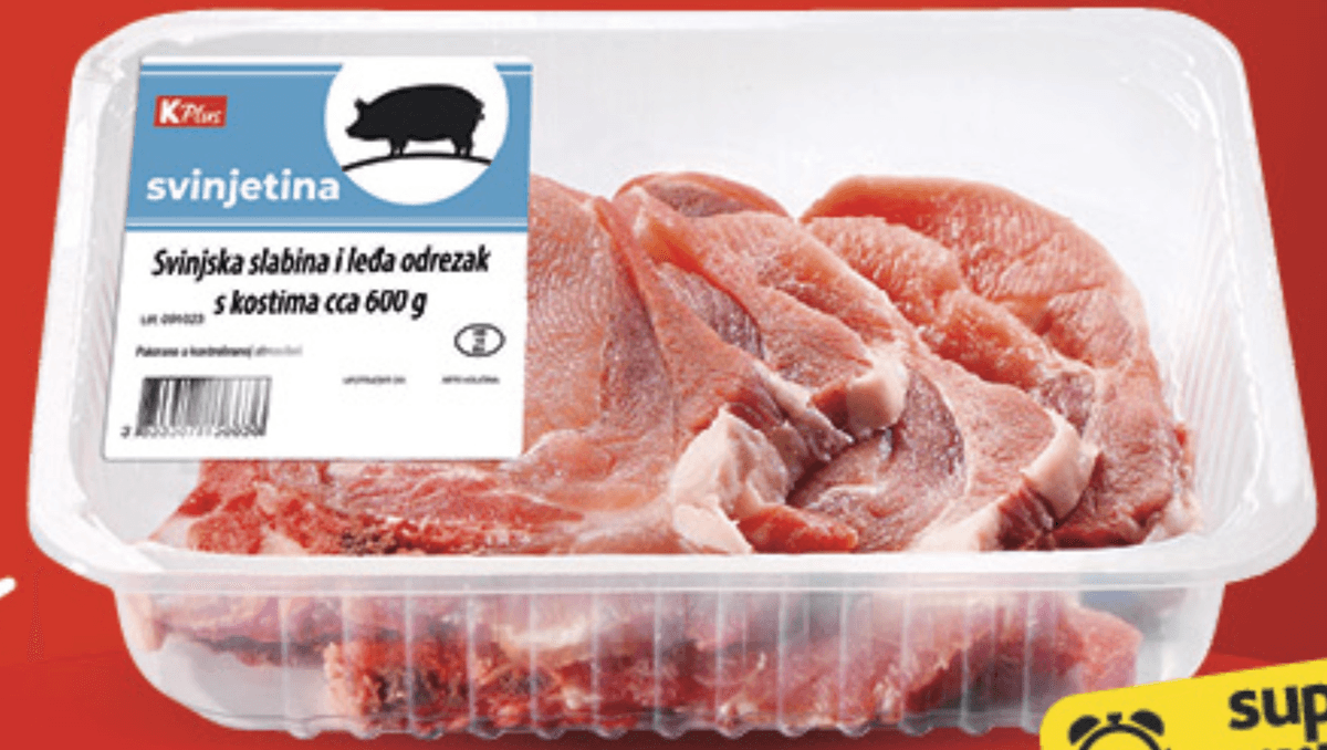 K Plus Svinjska slabina i leđa cca 600 g - Akcija u trgovini Konzum
