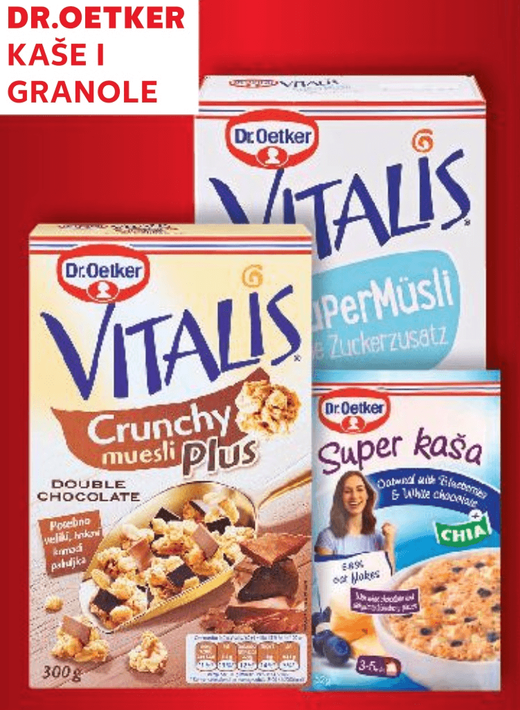 Odabrane Dr.Oetker kaše i granole - Akcija u trgovini Kaufland