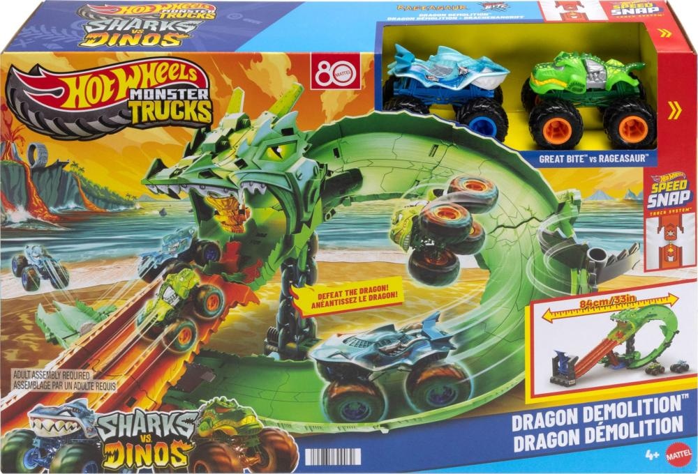 Hot Wheels Monster Trucks Sharks Dino Dragon