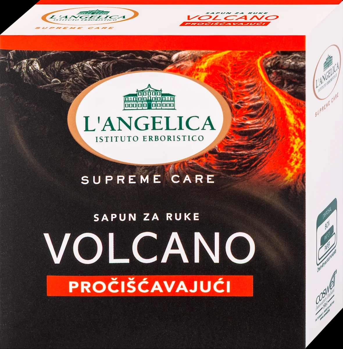 L'Angelica crni sapun Volcano 100 g