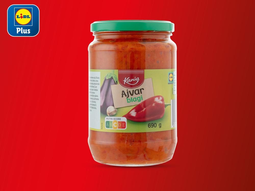 KANIA Ajvar blagi 690 g - Akcija u trgovini Lidl