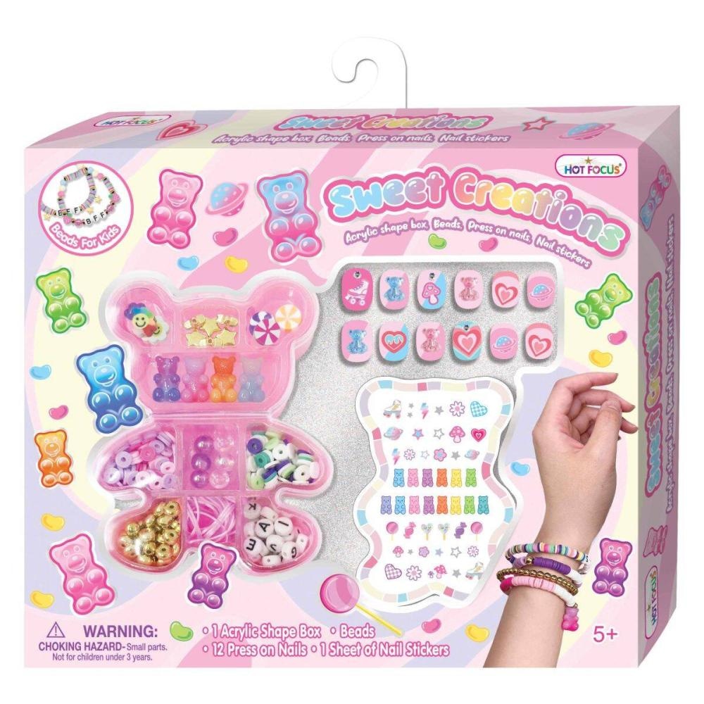 Set za nokte i set za izradu narukvica Groovy Bear