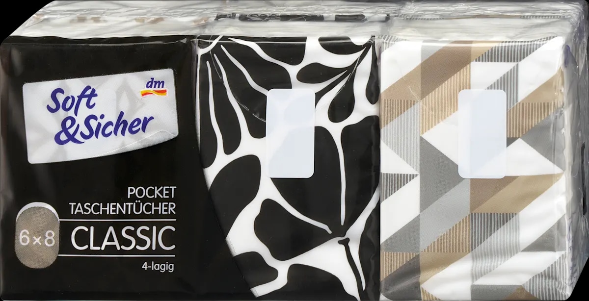 Soft&Sicher četveroslojne papirnate maramice 6x8 kom., 48 kom. - Akcija u trgovini Dm