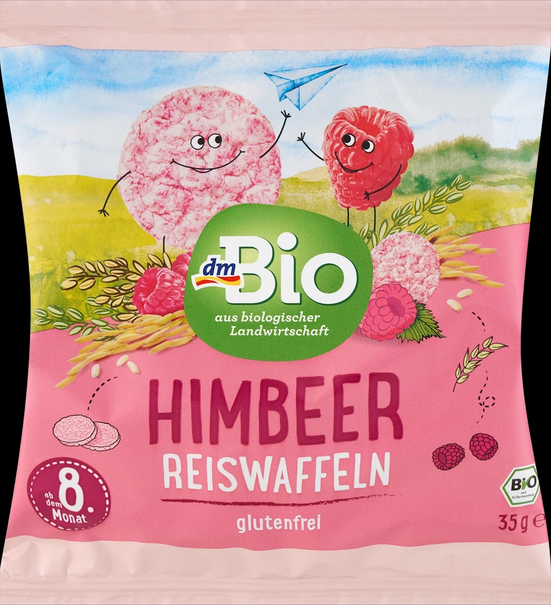 dmBio rižini krekeri s malinom 35 g dmBio