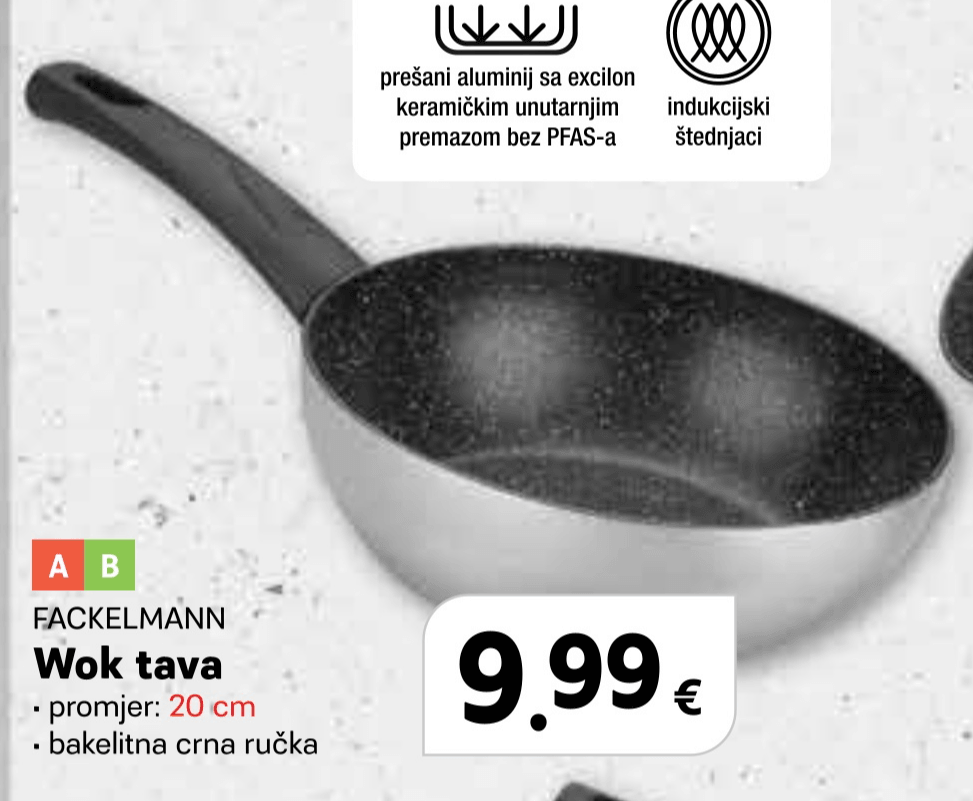 Fackelmann Wok tava - Akcija u trgovini Plodine