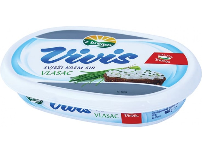 'z bregov, Vindija Svježi krem sir Vivis 100 g 'z bregov, Vindija