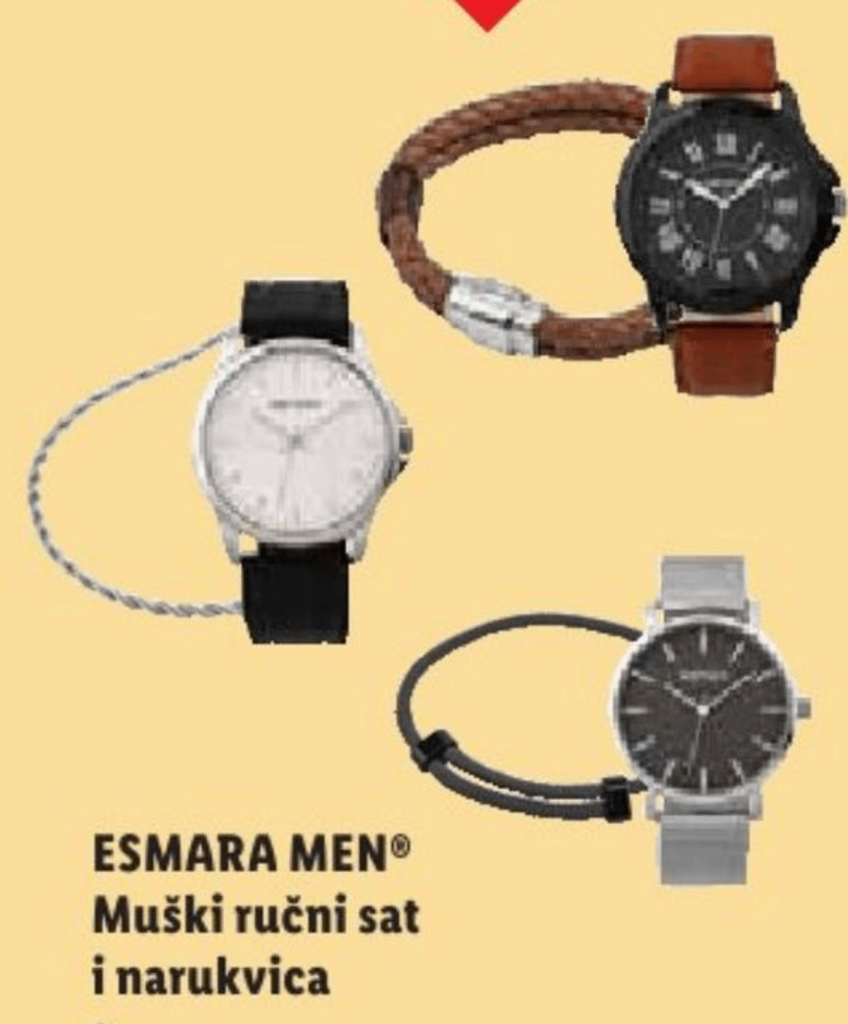 ESMARA MEN® Muški ručni sat i narukvica - Akcija u trgovini Lidl