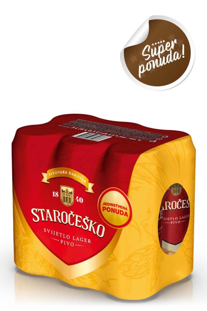 Staročeško Svijetlo pivo 6 x 0.5 l