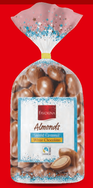 Bademi preliveni karameliziranom blond čokoladom 150 g