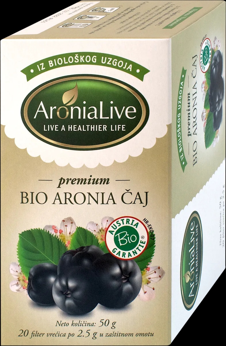AroniaLive eko Aronia čaj 20 vrećica, 50g - Akcija u trgovini Dm