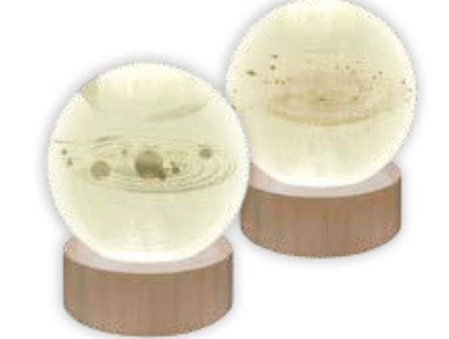 3D Kristalna kugla Sunčani sustav i Mliječna staza