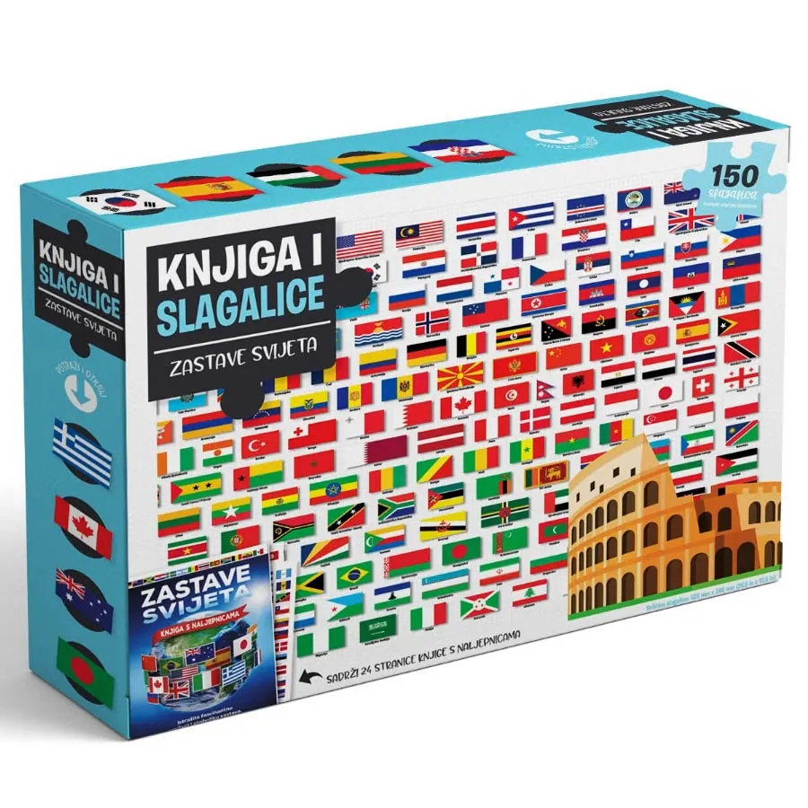 Knjiga i slagalica Mapa svijeta, Zastave svijeta