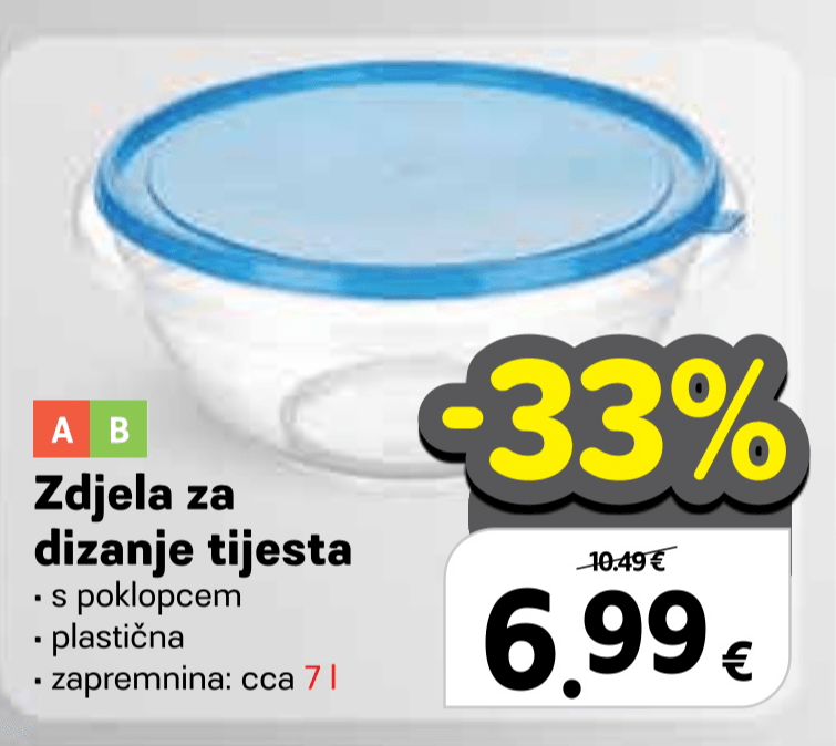 Zdjela za dizanje tijesta cca 7 l