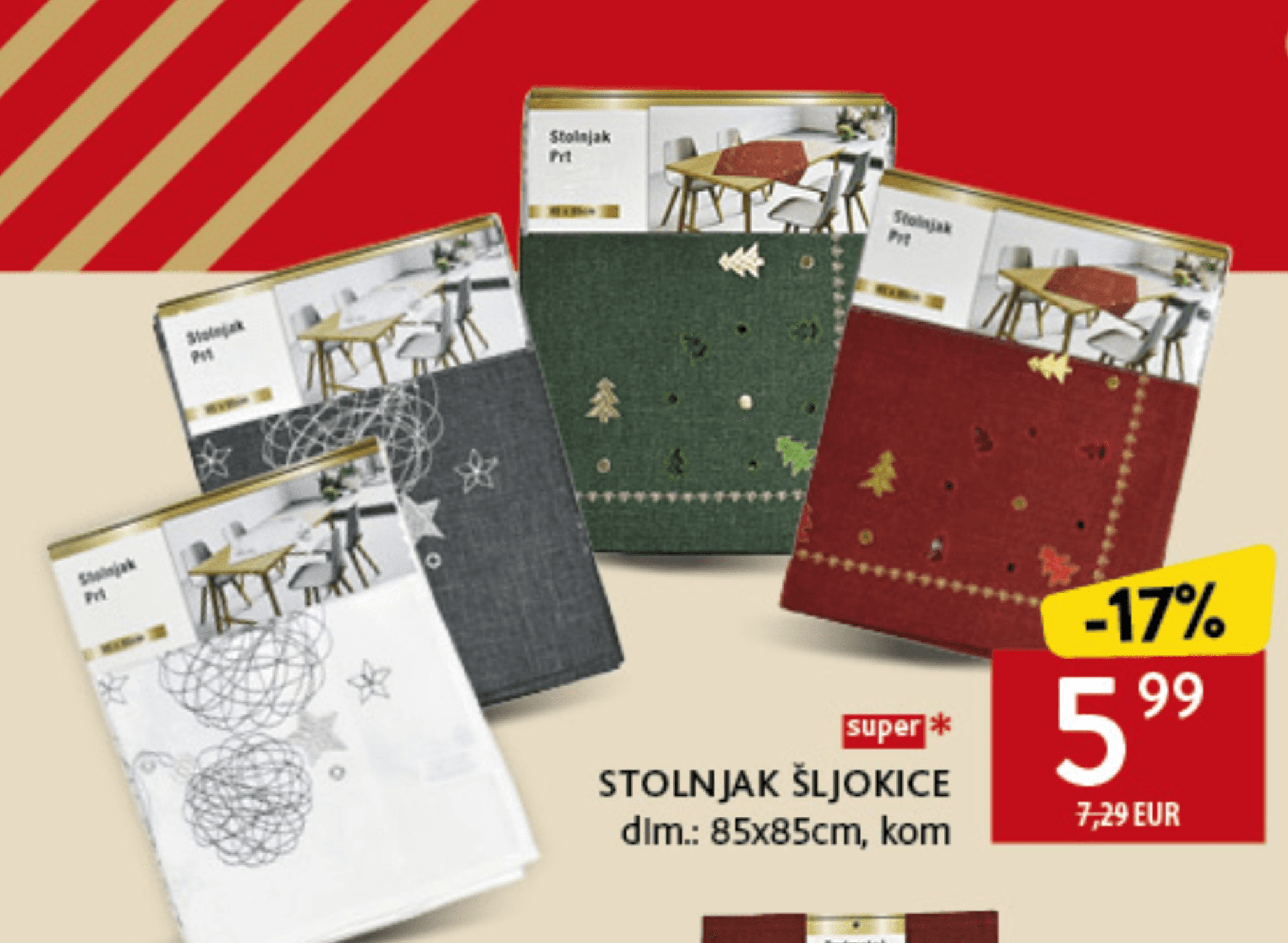 Stolnjak Šljokice 85x85cm