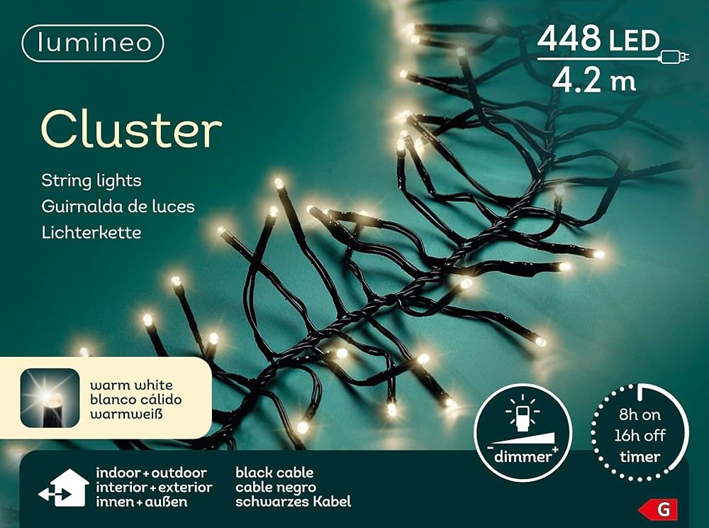 Lumineo LED lampice Cluster 4,2 m, 448 LED