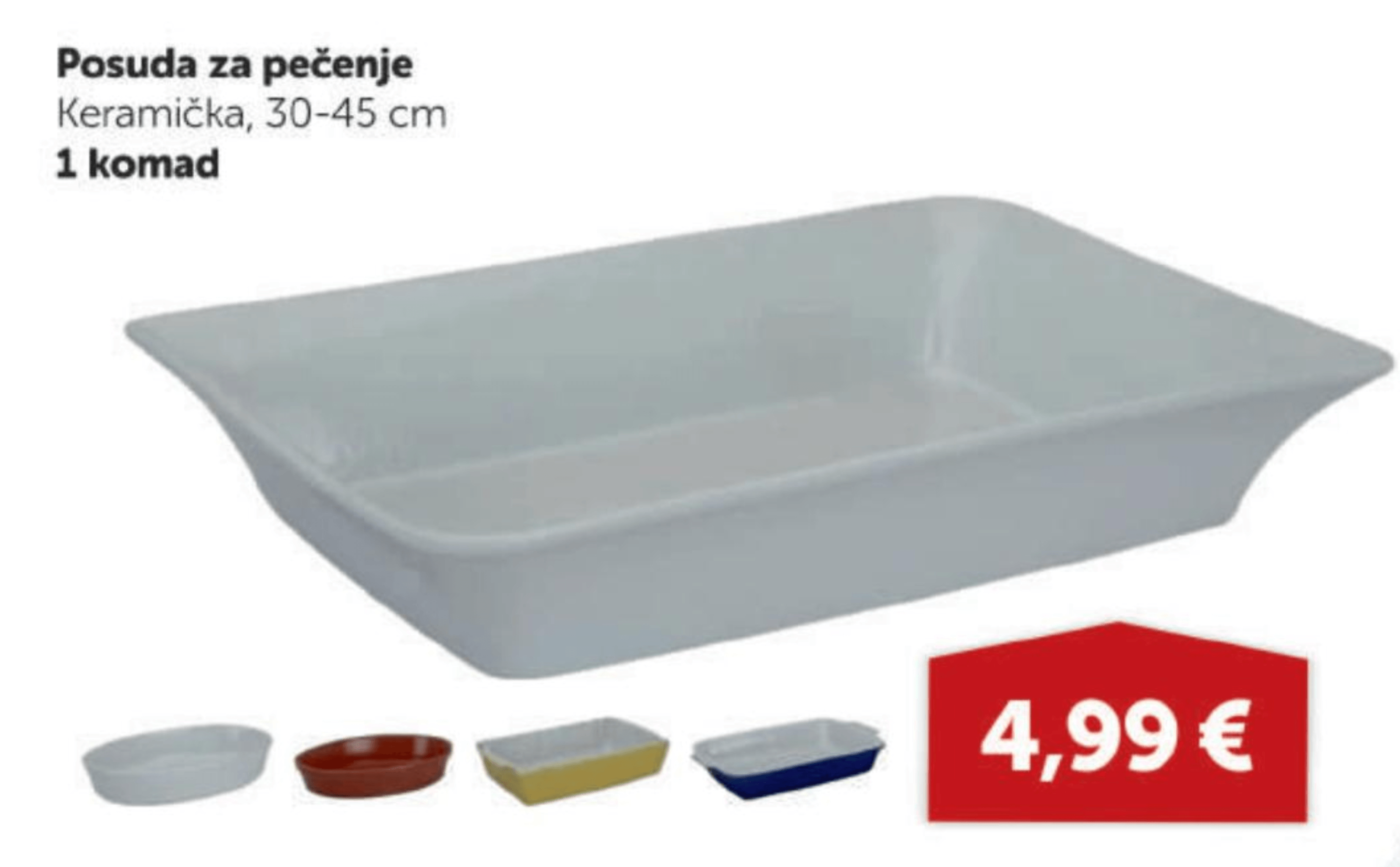 Posuda za pečenje 1 komad - Akcija u trgovini Boso