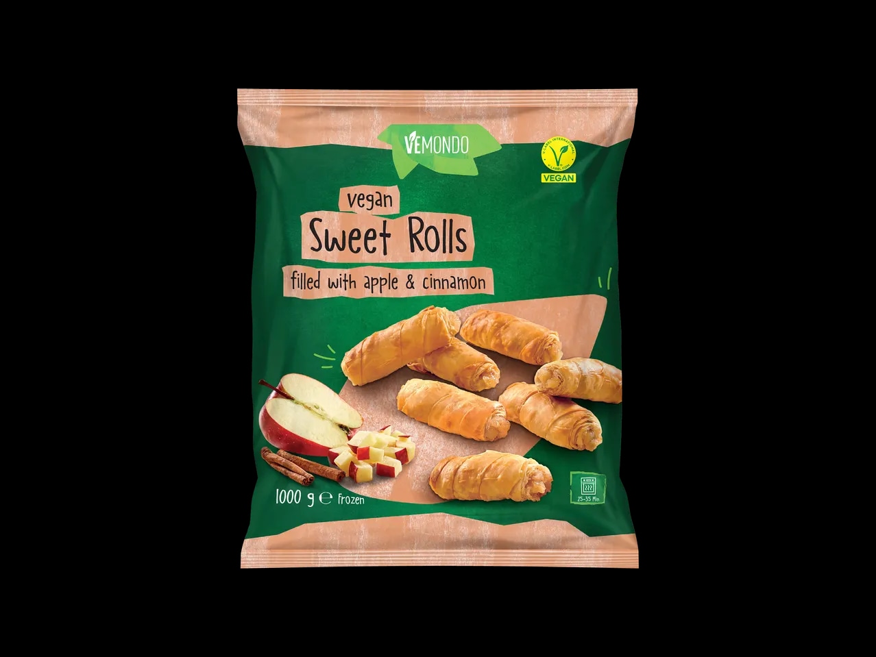 Veganske rolice punjene jabukom i cimetom 1 kg VEMUNDO - Akcija u trgovini Lidl