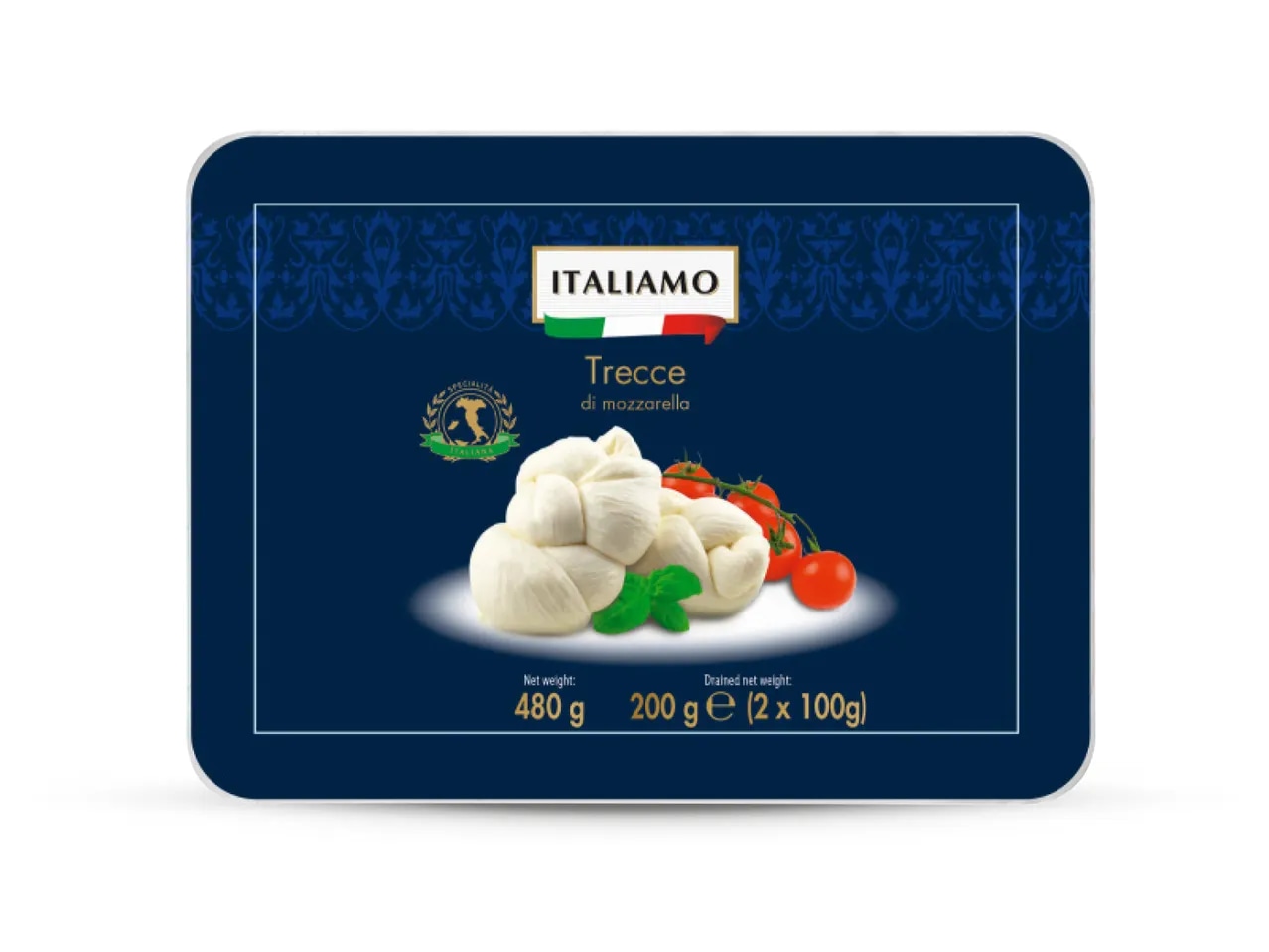 Mozzarella pletenica 2 x 100 g Italiamo - Akcija u trgovini Lidl
