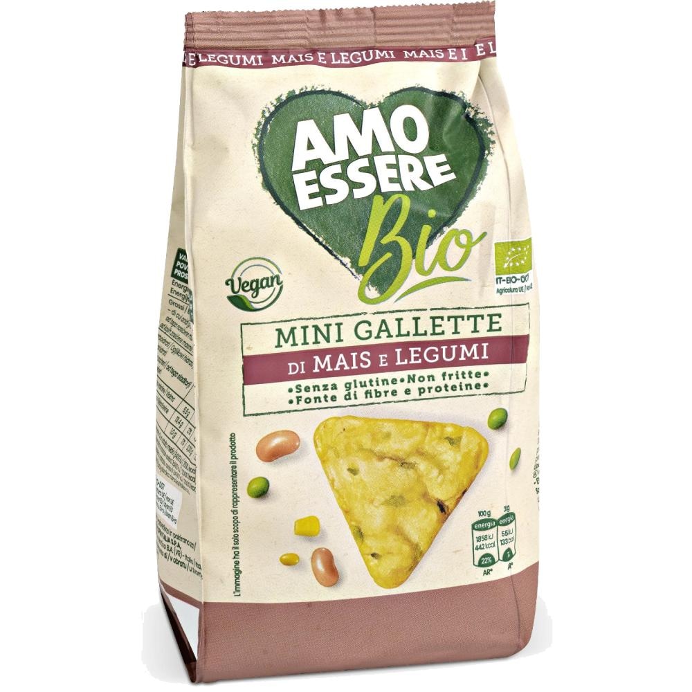 Mini krekeri kukuruz/žitarice Bio 80 g Amo Essere Bio - Akcija u trgovini Eurospin