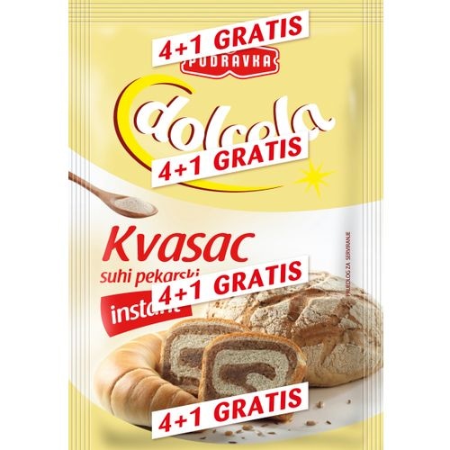 Podravka Dolcela Instant suhi kvasac 7 g, 4 + 1 gratis