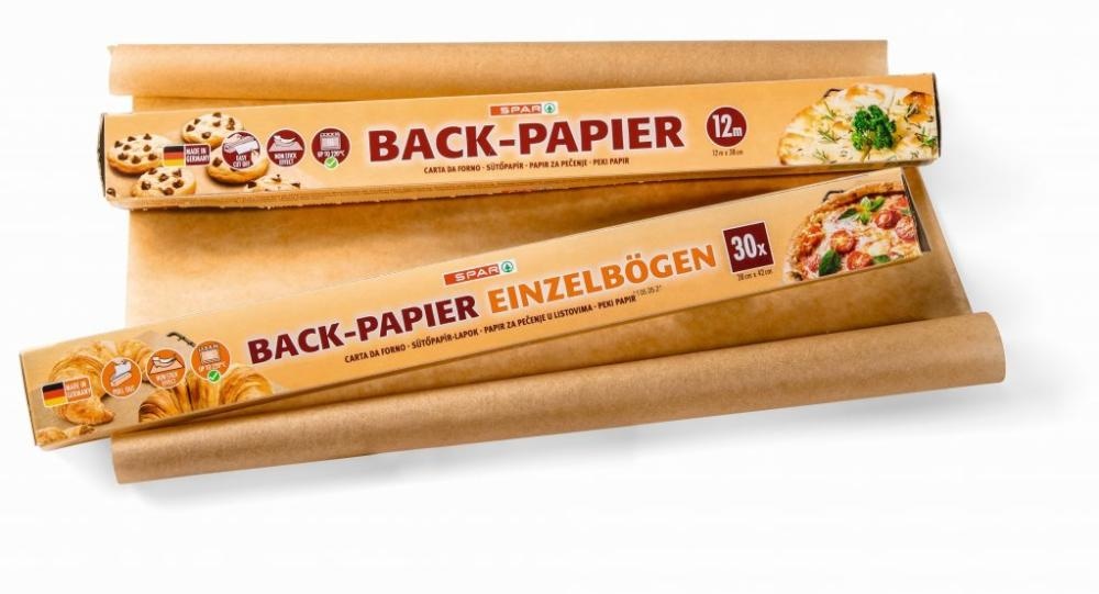 Papir za pečenje SPAR u listovima 30/1 ili u roli 12 m