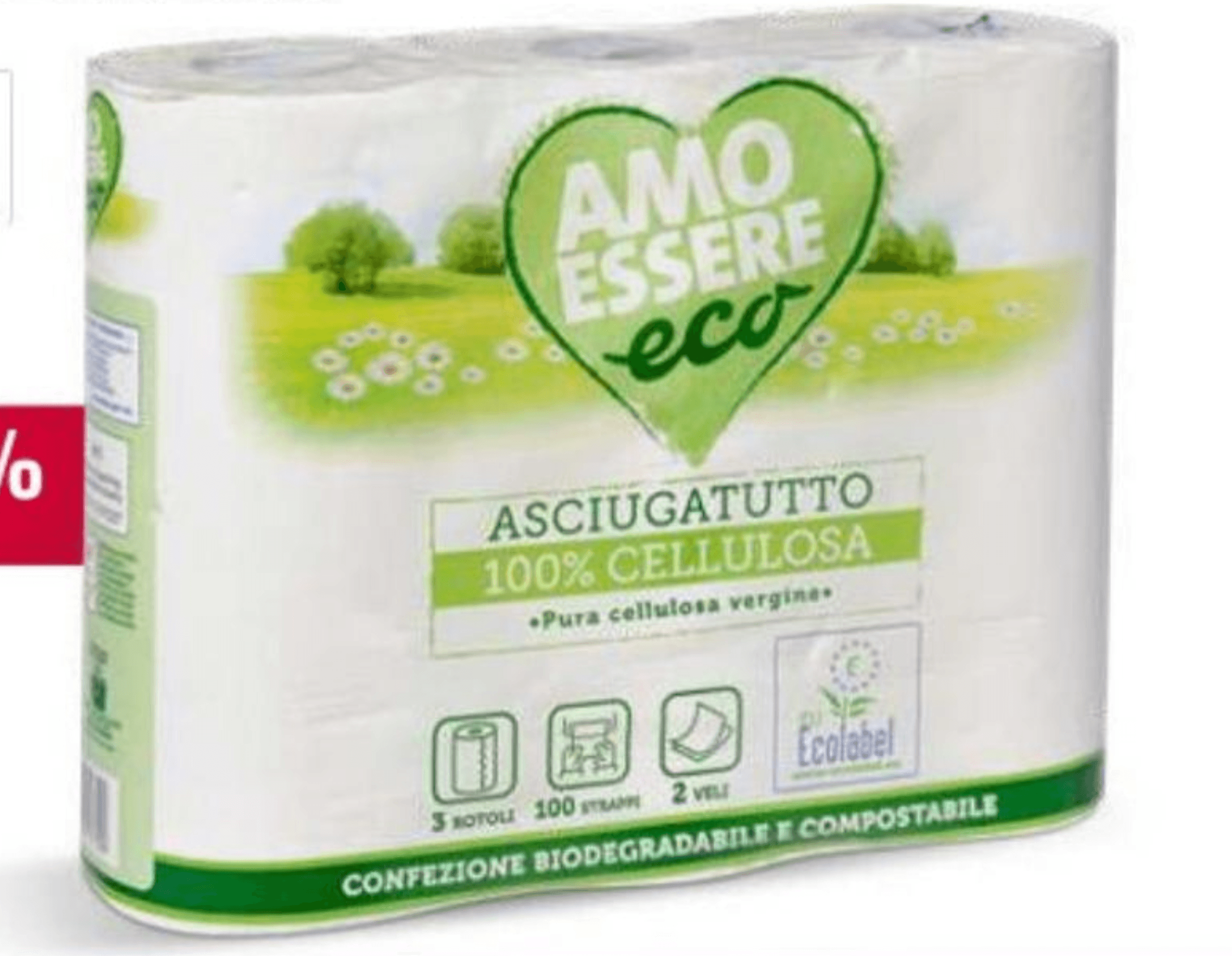 Papirnati ručnici Eko 3 sloja, 100 listova, 2 role - Akcija u trgovini Eurospin