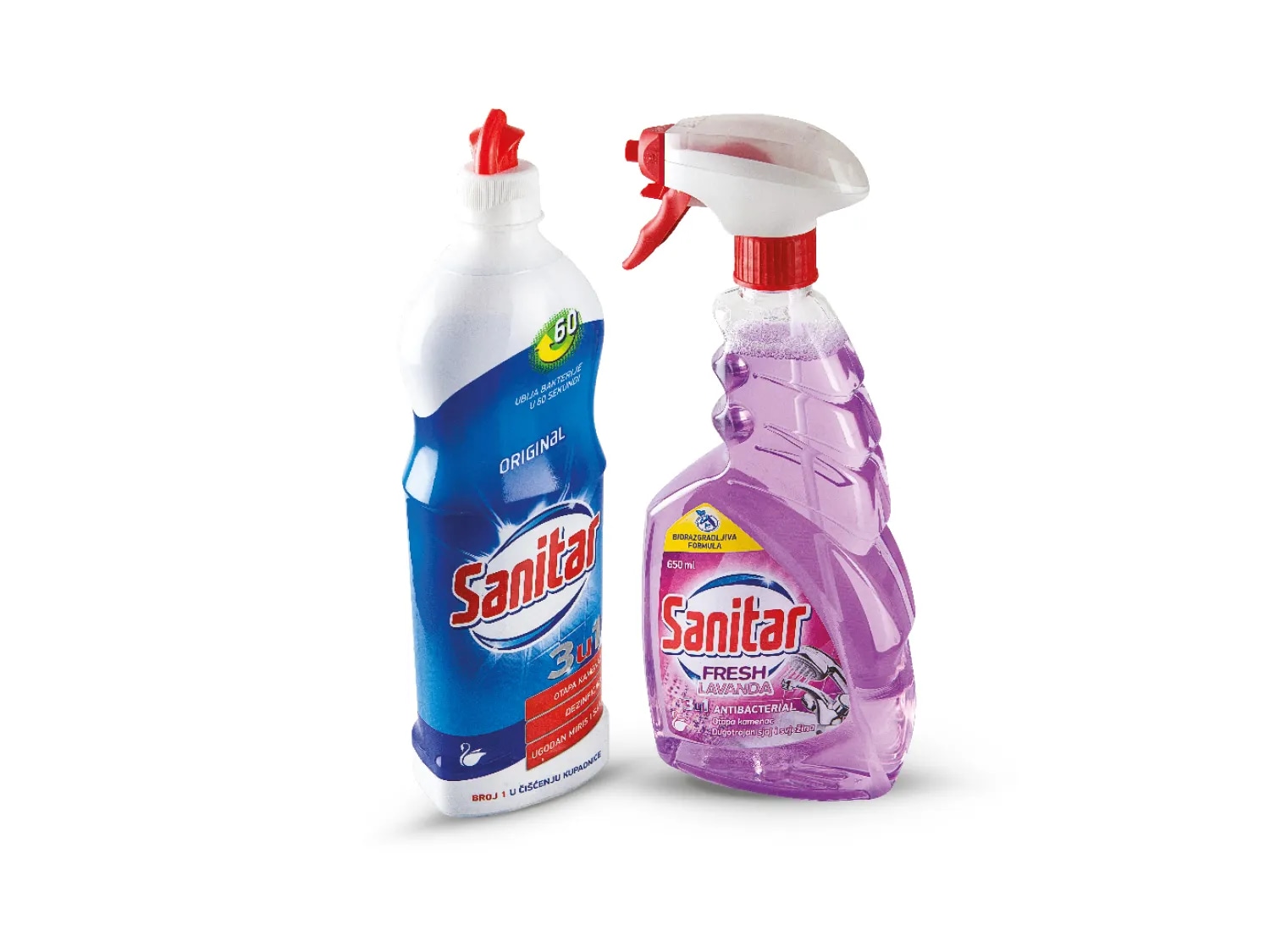 Sanitar Sredstvo za čišćenje 750 + 650 ml