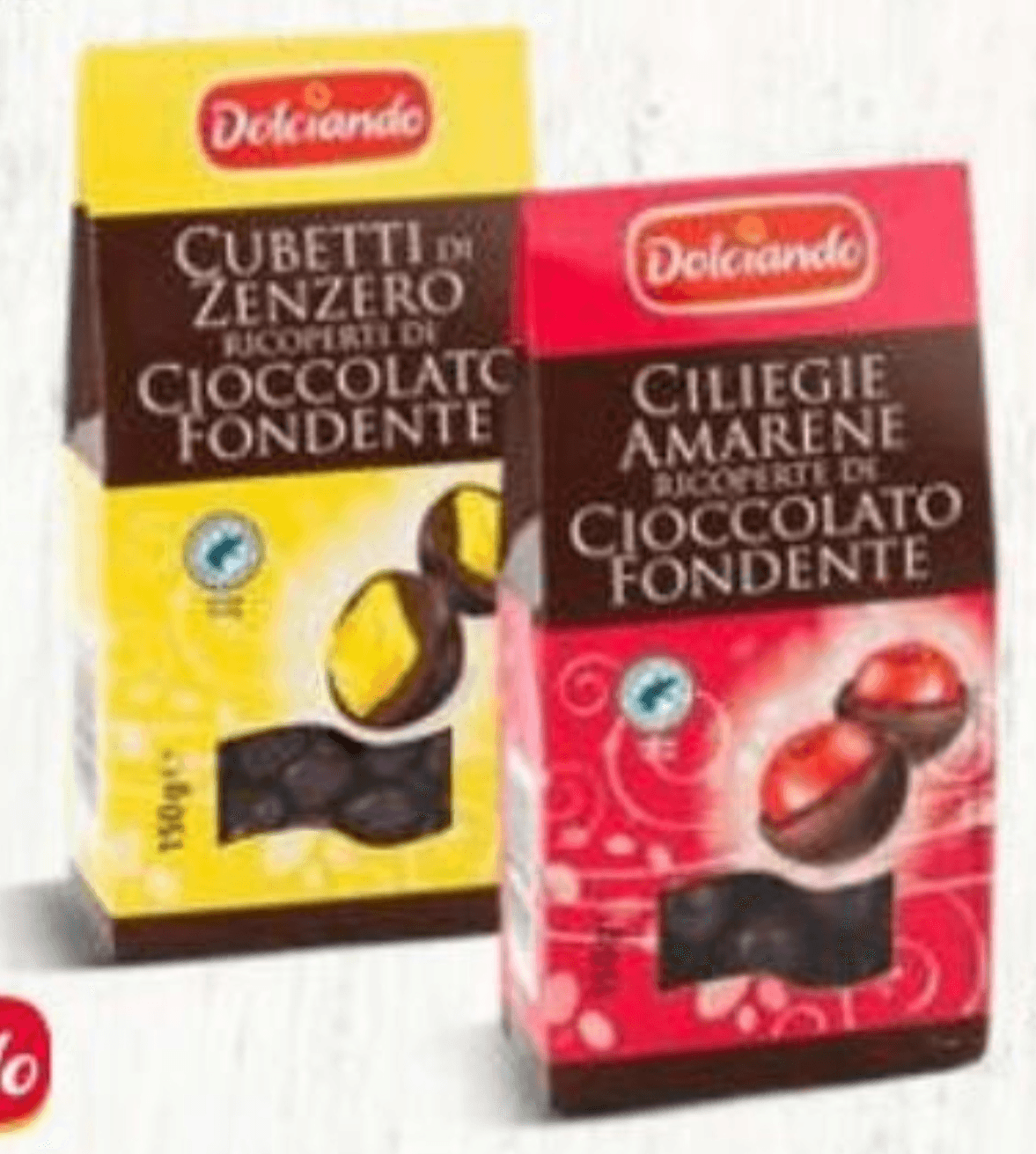 Dolciando Trešnje/Đumbir u čokoladi 150 g