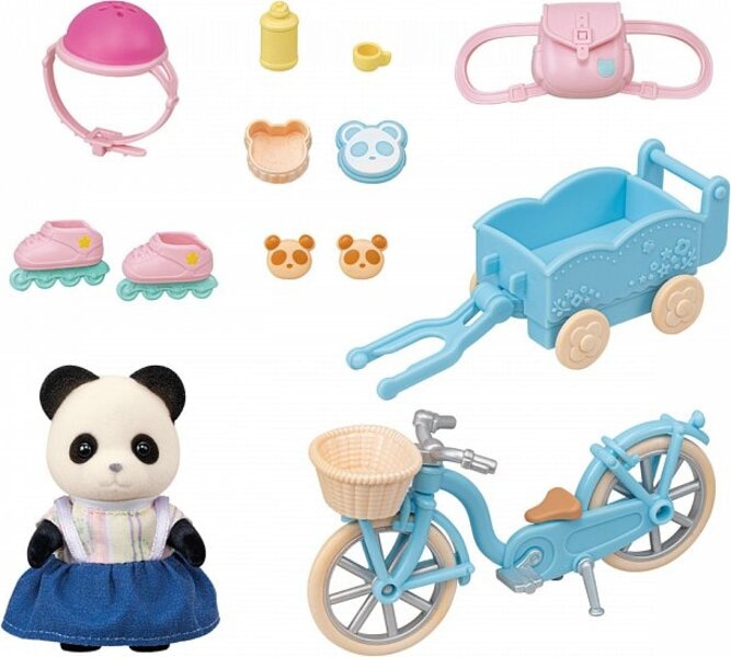 Sylvanian Families Panda na biciklu