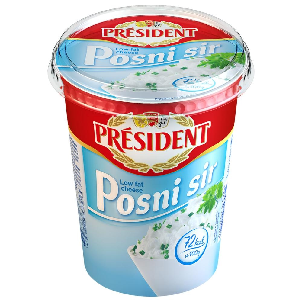 PRESIDENT Svježi posni sir 500 g - Akcija u trgovini Ribola