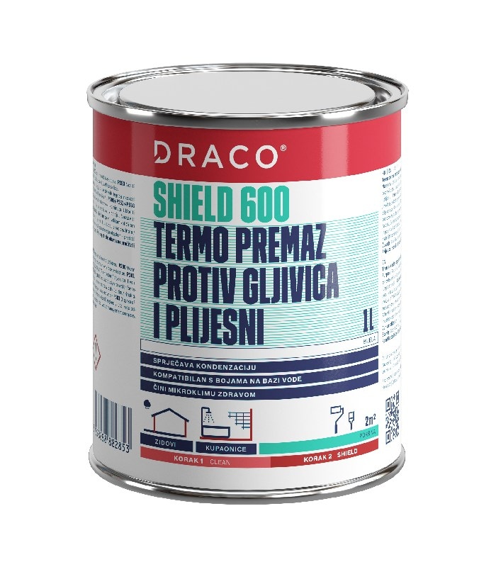 Termo premaz protiv gljivica i plijesni DRACO SHIELD 600 1 l - Akcija u trgovini Pevex