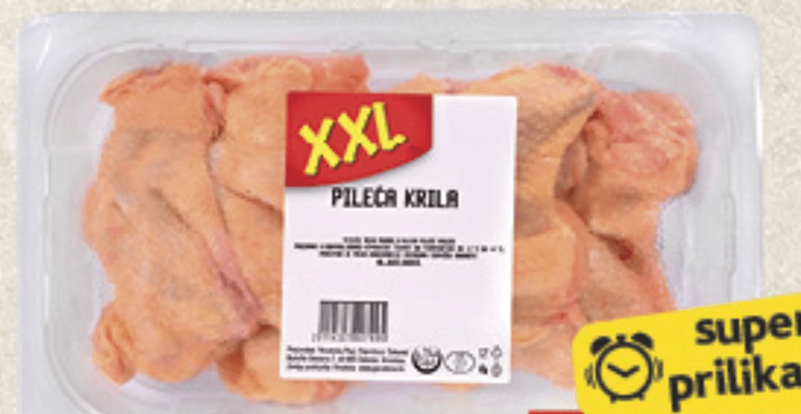 Pileća krila XXL 800g - Akcija u trgovini Konzum