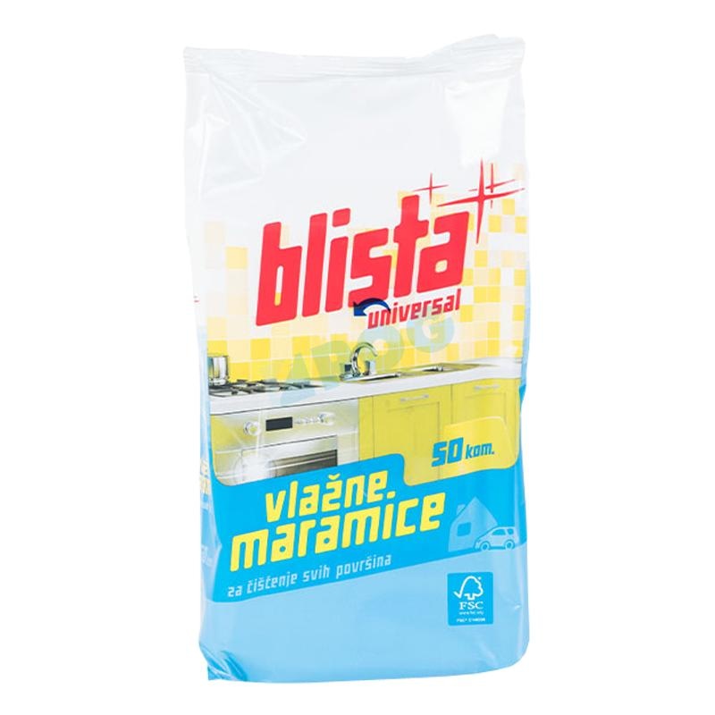 Vlažne maramice za čišćenje Blista 3 x 50 komada - Akcija u trgovini Spar