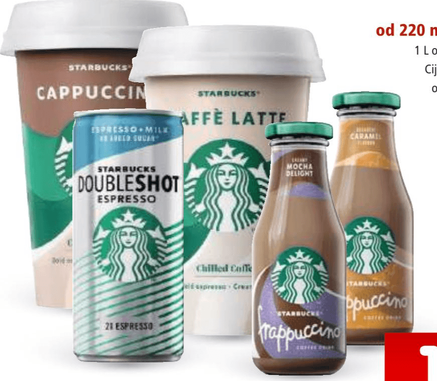 Kava Starbucks 220 ml do 300 ml - Akcija u trgovini Spar