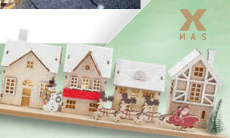 Dekorativne kućice s LED rasvjetom 50x8x14,3 cm