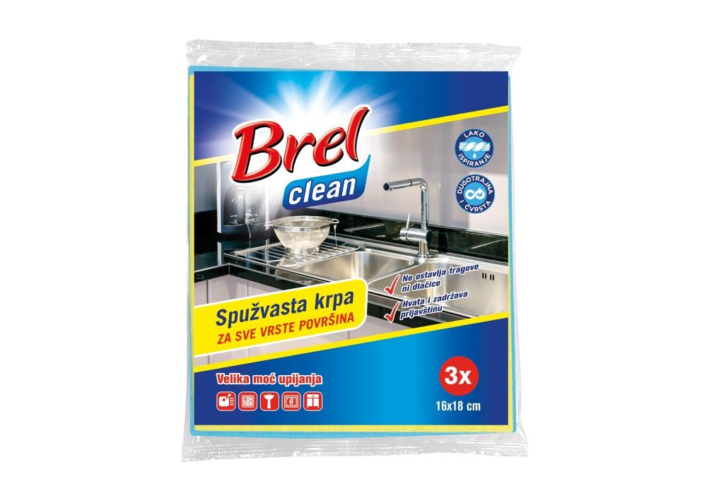 BREL Clean Spužvasta krpa 3 kom - Akcija u trgovini Ribola
