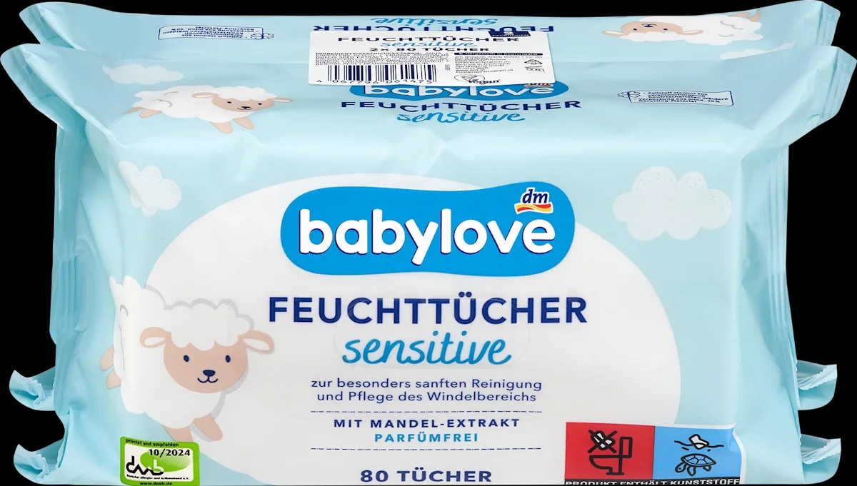 babylove sensitive vlažne maramice 160 kom. - Akcija u trgovini Dm