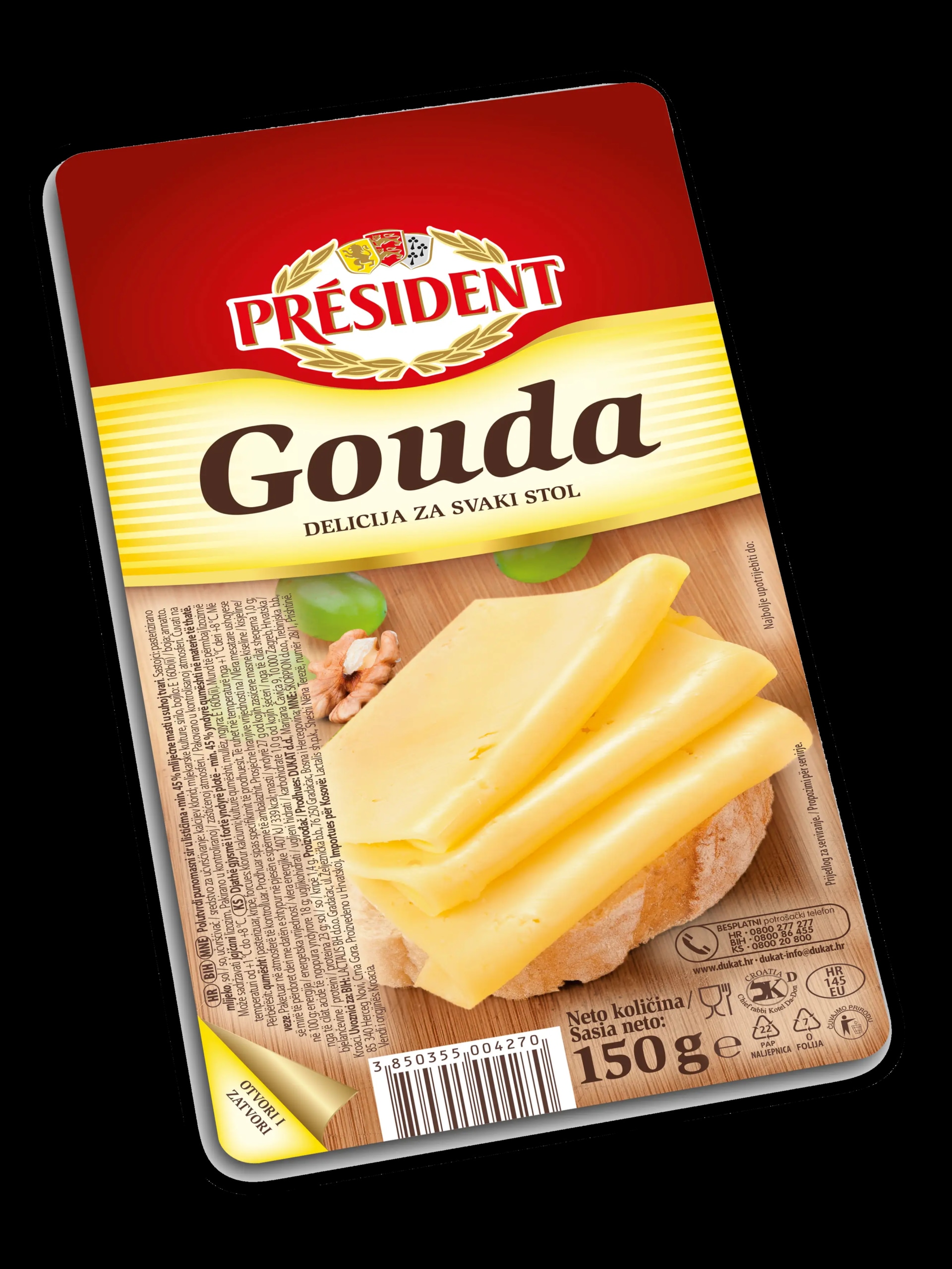 President Sir Gouda ili Podravec 250 g