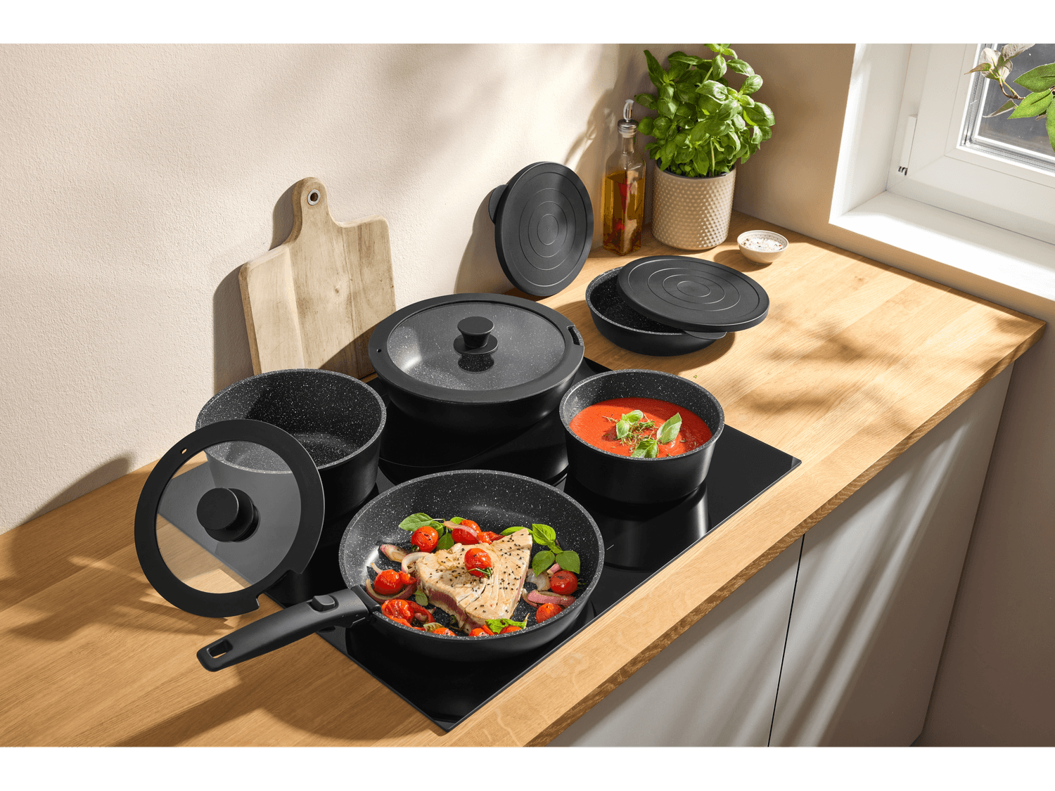 SILVERCREST® Set lonaca i tava 5 komada u setu - Akcija u trgovini Lidl