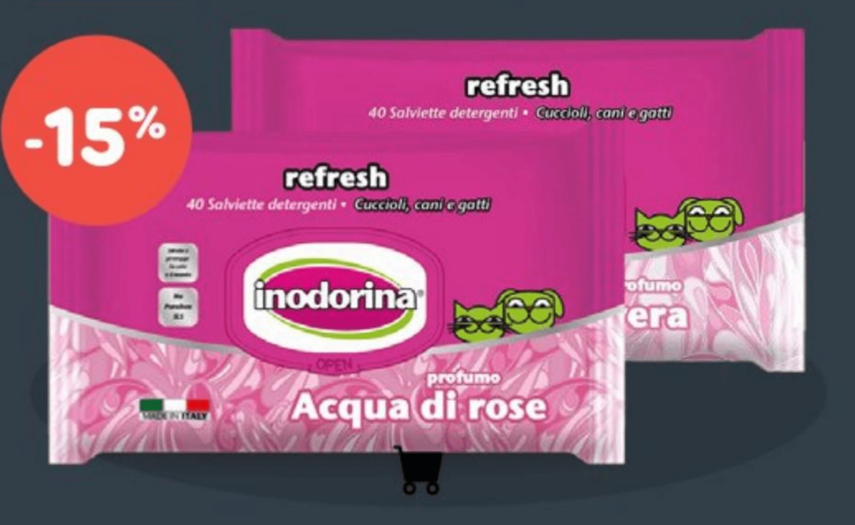 INODORINA vlažne maramice za ljubimce 40 kom - Akcija u trgovini Zoo City