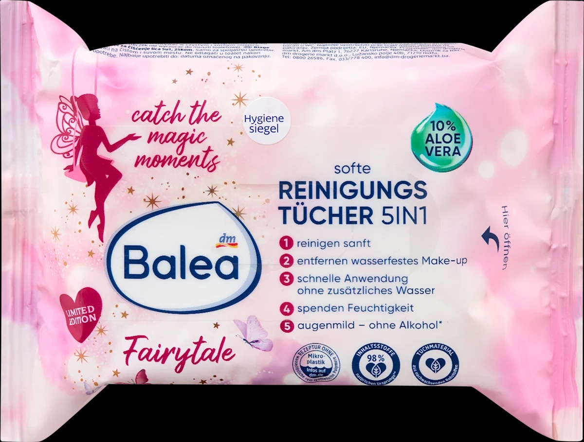 Balea blage vlažne maramice za čišćenje lica 5u1 Fairytale 25 kom.