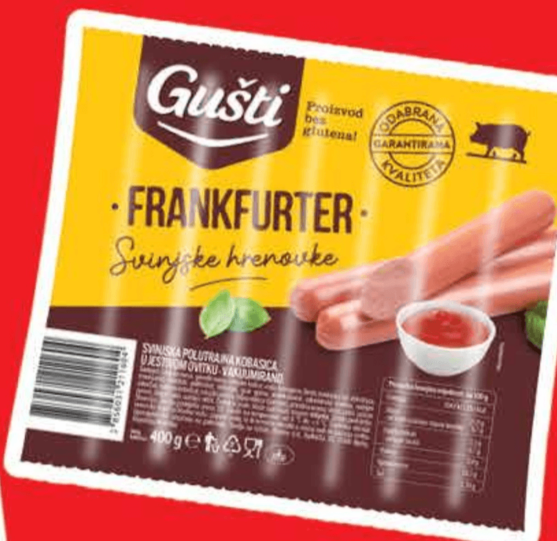 Gušti Frankfurter 400 g - Akcija u trgovini Plodine
