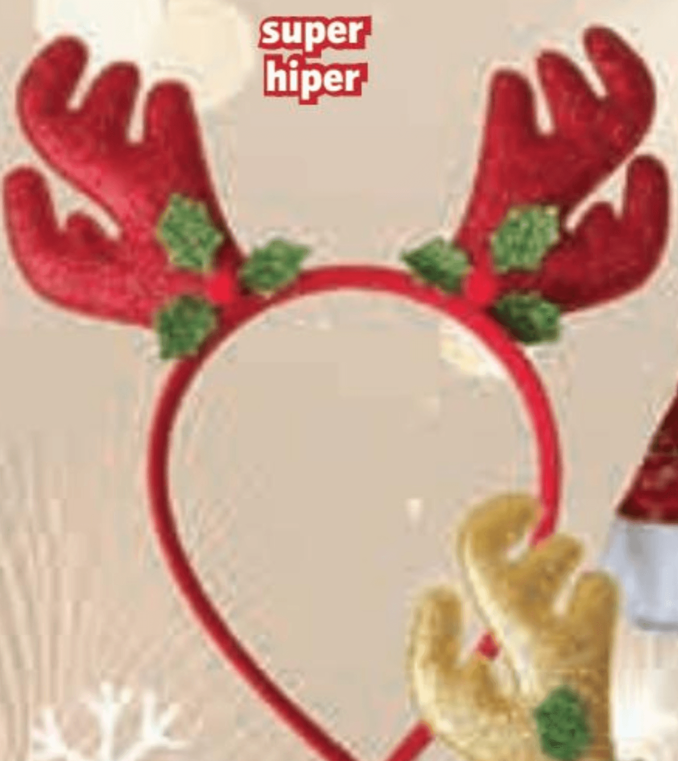 Božićni obruč rogovi 1 kom
